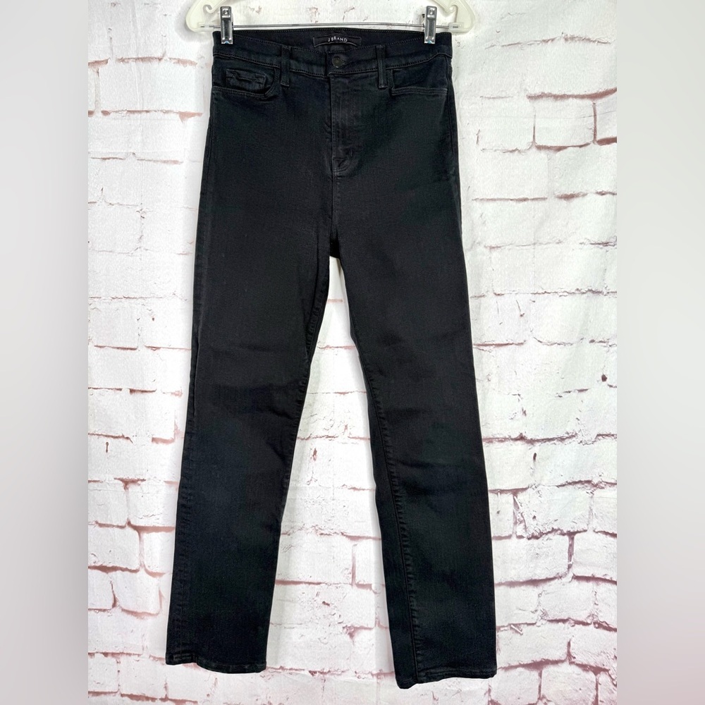 J BRAND Maria High Rise Size 29 Black Straight Denim Jeans 28 Inch Waist - Picture 5 of 16